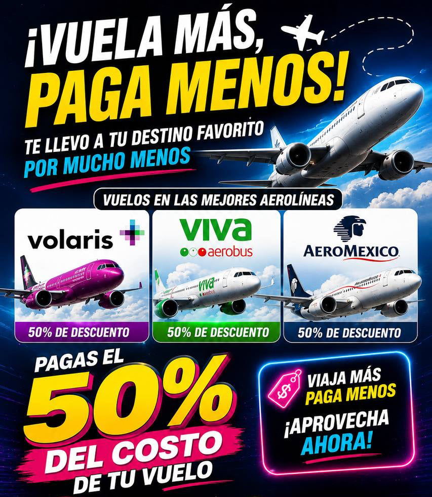 Aeroméxico,Viva Y volarís